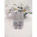 Pure Aquamarine Flakes Earrings